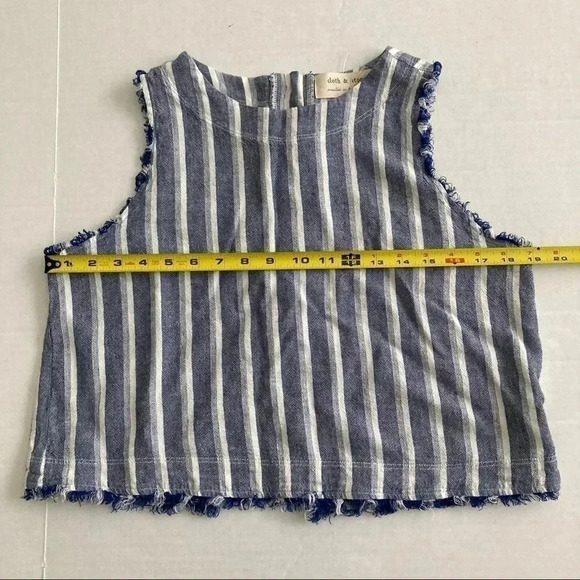 CLOTH & STONE Button Back Frayed Stripe Tank‎ Medium - Picture 8 of 8